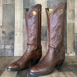 Tony Lama Vintage Gold Label Buckaroo Western Cowboy Boots Mens 11.5 D